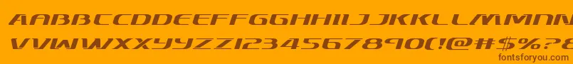 Skymarshalexpandital Font – Brown Fonts on Orange Background