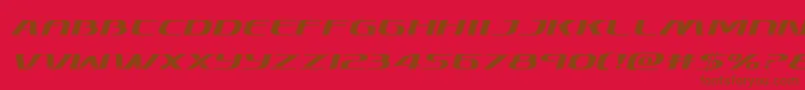 Skymarshalexpandital Font – Brown Fonts on Red Background