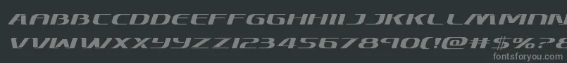 Skymarshalexpandital Font – Gray Fonts on Black Background