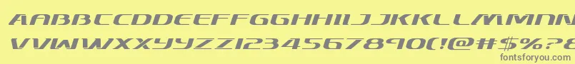 Skymarshalexpandital Font – Gray Fonts on Yellow Background