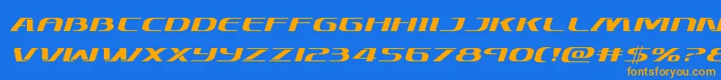 Skymarshalexpandital Font – Orange Fonts on Blue Background