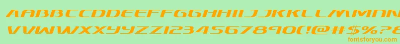 Skymarshalexpandital Font – Orange Fonts on Green Background