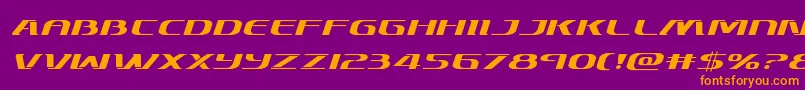 Шрифт Skymarshalexpandital – оранжевые шрифты на фиолетовом фоне