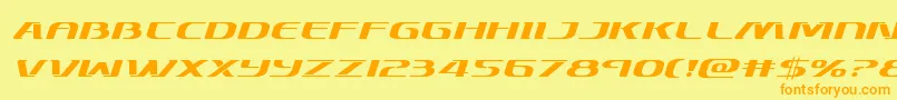 Skymarshalexpandital Font – Orange Fonts on Yellow Background