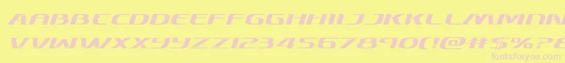 Skymarshalexpandital Font – Pink Fonts on Yellow Background