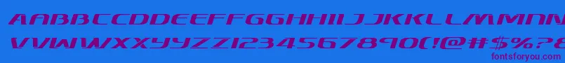 Skymarshalexpandital Font – Purple Fonts on Blue Background