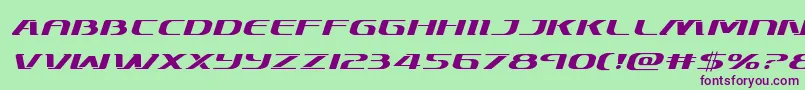 Skymarshalexpandital Font – Purple Fonts on Green Background