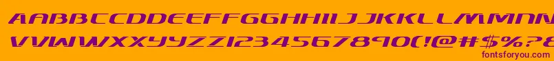 Skymarshalexpandital Font – Purple Fonts on Orange Background