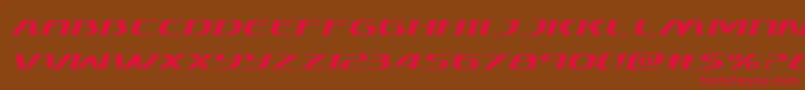 Skymarshalexpandital Font – Red Fonts on Brown Background