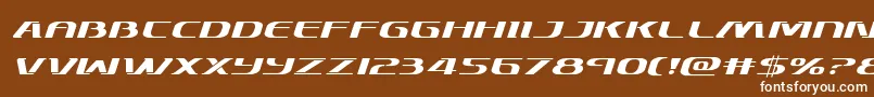 Skymarshalexpandital Font – White Fonts on Brown Background