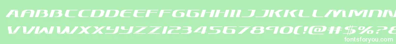 Skymarshalexpandital Font – White Fonts on Green Background