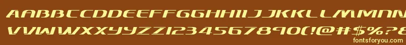Skymarshalexpandital Font – Yellow Fonts on Brown Background