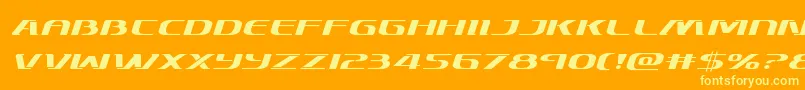 Skymarshalexpandital Font – Yellow Fonts on Orange Background