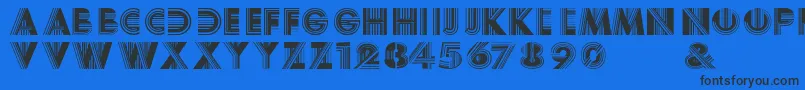 BoyracerRegular Font – Black Fonts on Blue Background