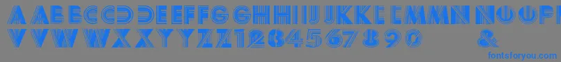 BoyracerRegular Font – Blue Fonts on Gray Background