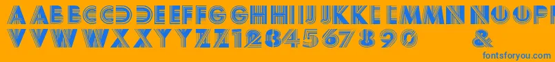 Police BoyracerRegular – polices bleues sur fond orange