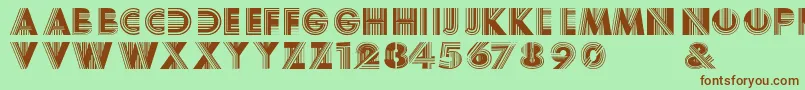 BoyracerRegular Font – Brown Fonts on Green Background