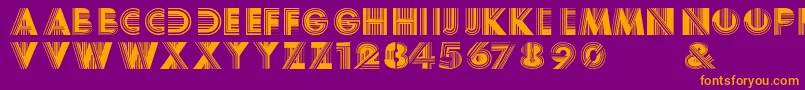 BoyracerRegular Font – Orange Fonts on Purple Background