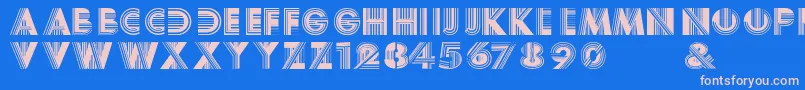 Police BoyracerRegular – polices roses sur fond bleu
