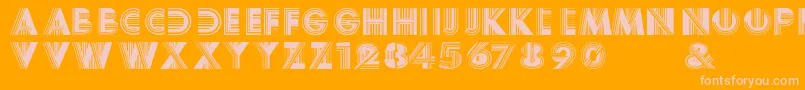 フォントBoyracerRegular – オレンジの背景にピンクのフォント