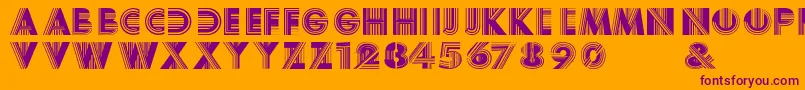 BoyracerRegular Font – Purple Fonts on Orange Background