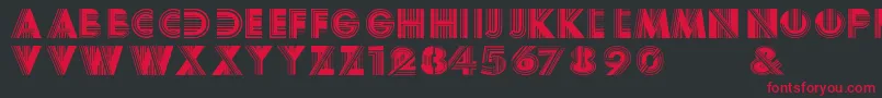Czcionka BoyracerRegular – czerwone czcionki na czarnym tle