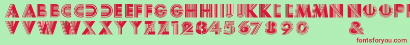 BoyracerRegular Font – Red Fonts on Green Background