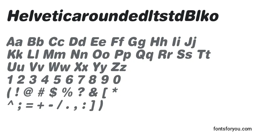 HelveticaroundedltstdBlko Font – alphabet, numbers, special characters
