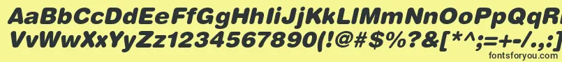 HelveticaroundedltstdBlko Font – Black Fonts on Yellow Background