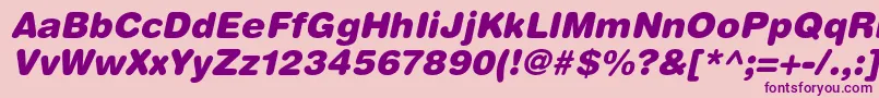 HelveticaroundedltstdBlko Font – Purple Fonts on Pink Background