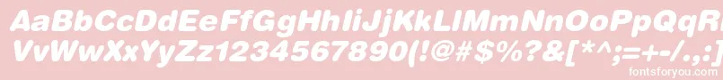 HelveticaroundedltstdBlko Font – White Fonts on Pink Background