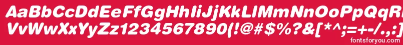 HelveticaroundedltstdBlko Font – White Fonts on Red Background
