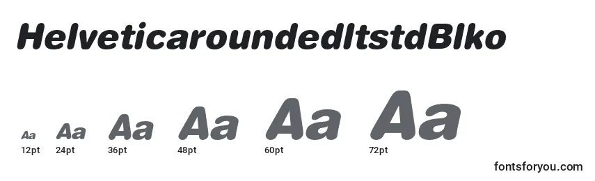 HelveticaroundedltstdBlko Font Sizes