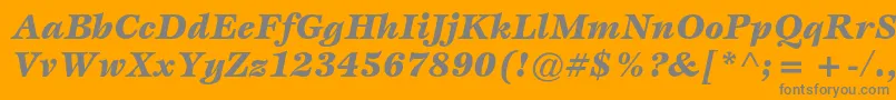 Saiba mais sobre a fonte EspritstdBlackitalic Fonte EspritstdBlackitalic – fontes cinzas em um fundo laranja