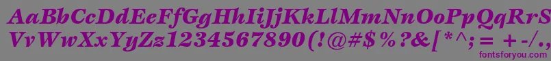 EspritstdBlackitalic Font – Purple Fonts on Gray Background