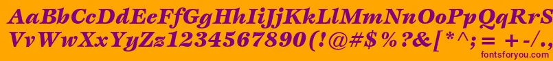 Шрифт EspritstdBlackitalic – фиолетовые шрифты на оранжевом фоне