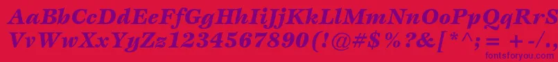 フォントEspritstdBlackitalic – 赤い背景に紫のフォント