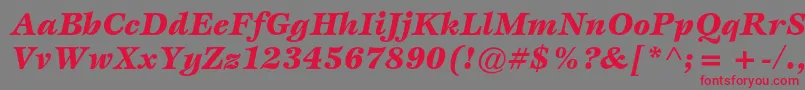 EspritstdBlackitalic Font – Red Fonts on Gray Background