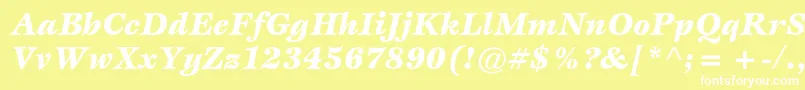 EspritstdBlackitalic Font – White Fonts on Yellow Background