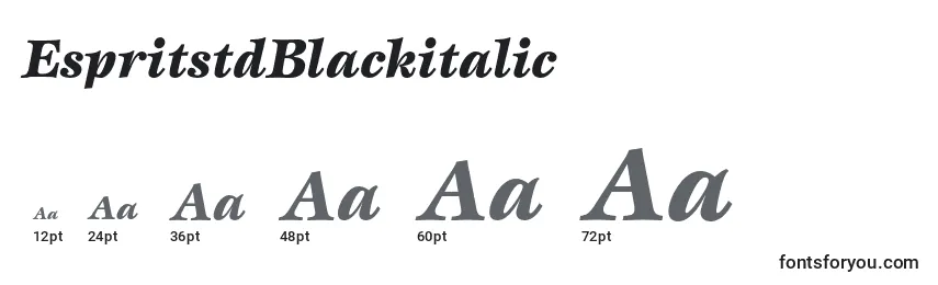 EspritstdBlackitalic Font Sizes