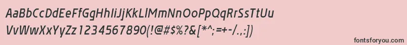 AffluentdemiboldItalic Font – Black Fonts on Pink Background