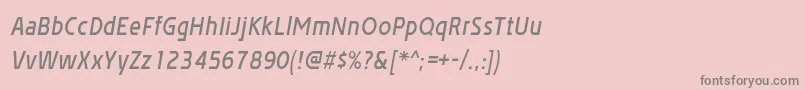 AffluentdemiboldItalic Font – Gray Fonts on Pink Background