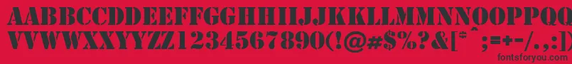 Cargo Font – Black Fonts on Red Background