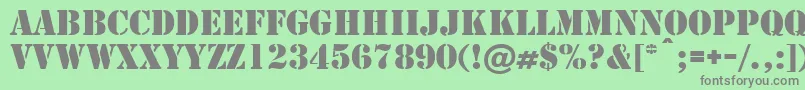 Cargo Font – Gray Fonts on Green Background