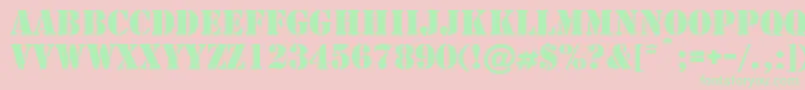 Cargo Font – Green Fonts on Pink Background