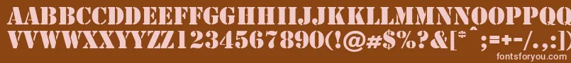 Cargo Font – Pink Fonts on Brown Background