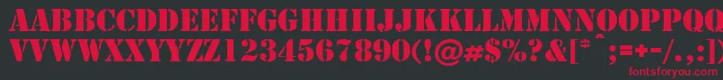Cargo Font – Red Fonts on Black Background