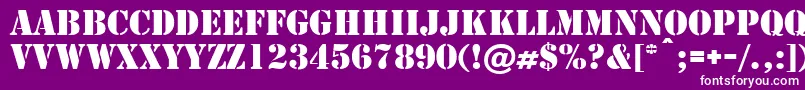 Cargo Font – White Fonts on Purple Background