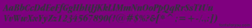 Garambci-fontti – mustat fontit violetilla taustalla