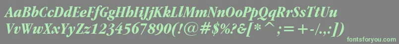 Garambci Font – Green Fonts on Gray Background